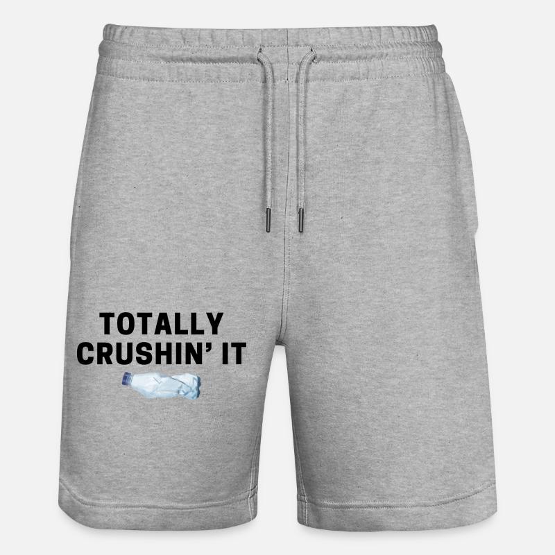 total zerknirscht es - Stanley/Stella Unisex Bio Joggingshorts Trainer - Grau meliert