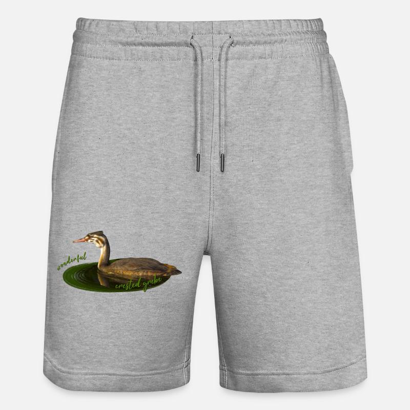 Grèbe huppé - Short de jogging bio TRAINER Stanley/Stella unisexe - gris chiné