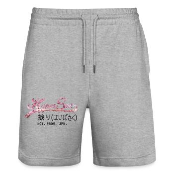 hypersec couleur 1 - Short de jogging bio TRAINER Stanley/Stella unisexe - gris chiné - Devant - Nik (191cm) & Marisol (170cm)