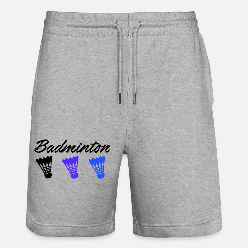badminton - Short de jogging bio TRAINER Stanley/Stella unisexe - gris chiné