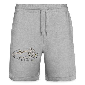 Hund - Stanley/Stella Unisex Bio Joggingshorts Trainer  - Grau meliert - Vorne - Nik (191cm) & Marisol (170cm)