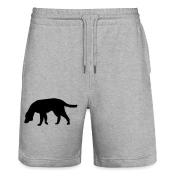 Hund - Stanley/Stella Unisex Bio Joggingshorts Trainer  - Grau meliert - Vorne - Nik (191cm) & Marisol (170cm)