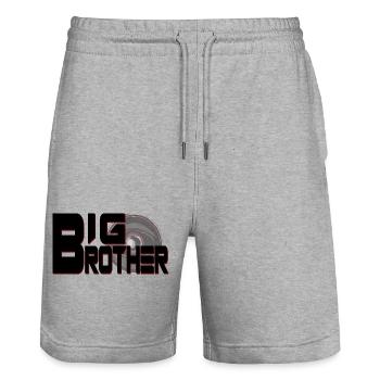 BIG BROTHER - Stanley/Stella Trainer Unisex Organic Jogging Shorts - heather grey - Front - Nik (191cm) & Marisol (170cm)