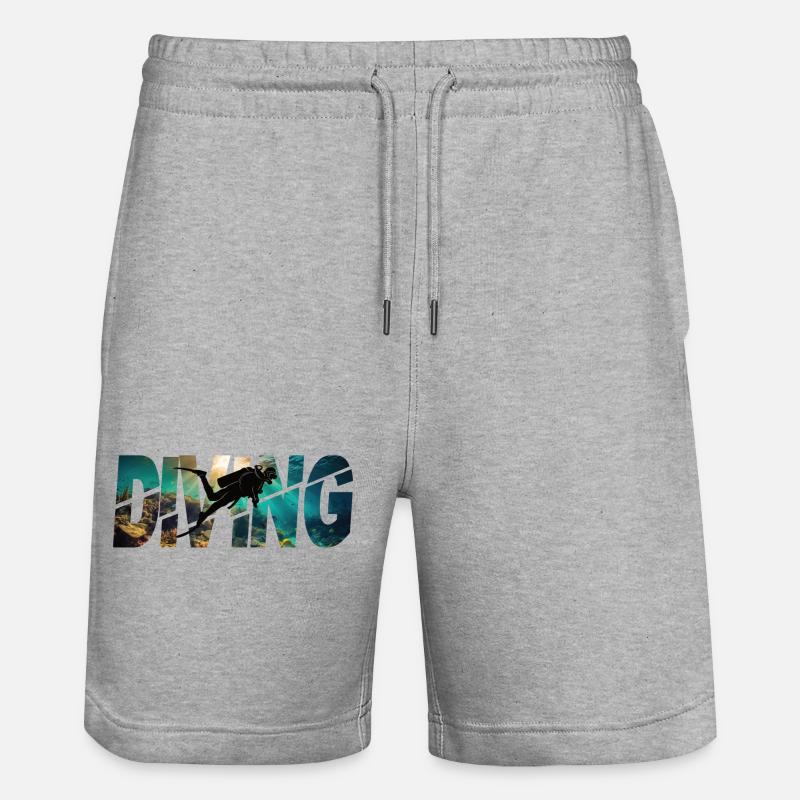 Plongeur plongeur - Short de jogging bio TRAINER Stanley/Stella unisexe - gris chiné
