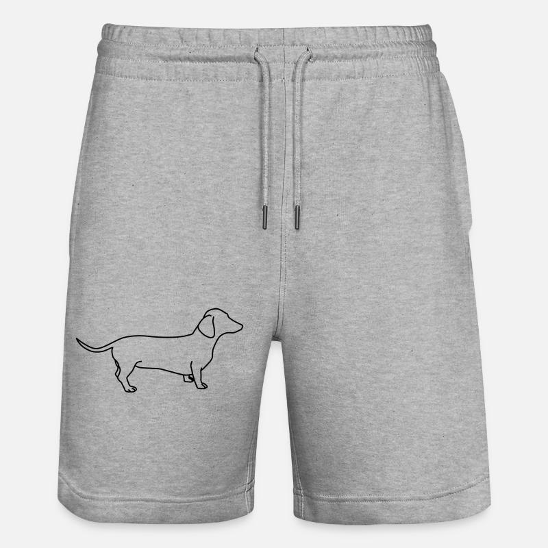 Teckel Lineart 1 - Short de jogging bio TRAINER Stanley/Stella unisexe - gris chiné
