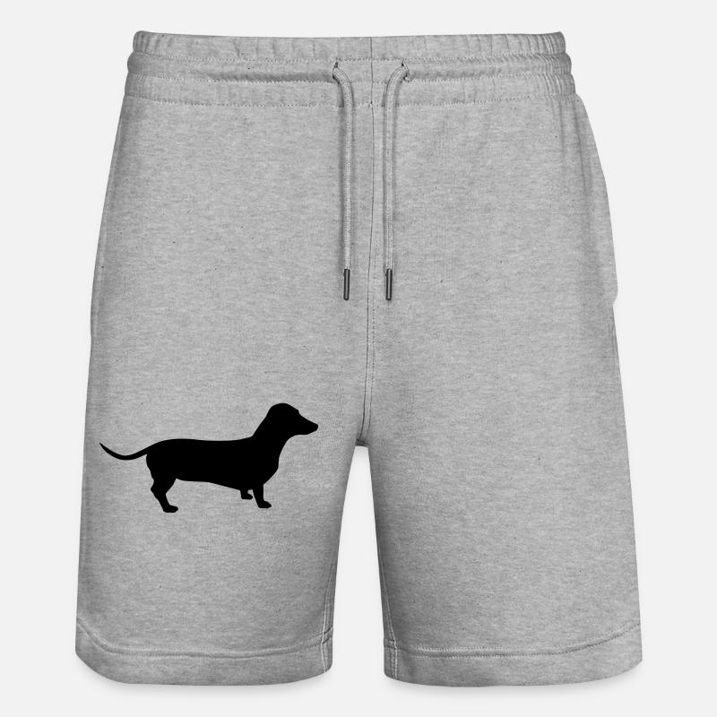 Teckel Silhouette 1 - Short de jogging bio TRAINER Stanley/Stella unisexe - gris chiné