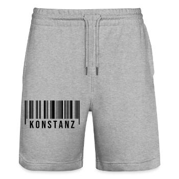 Schwabe Strichcode Konstanz - Stanley/Stella Unisex Bio Joggingshorts Trainer  - Grau meliert - Vorne - Nik (191cm) & Marisol (170cm)