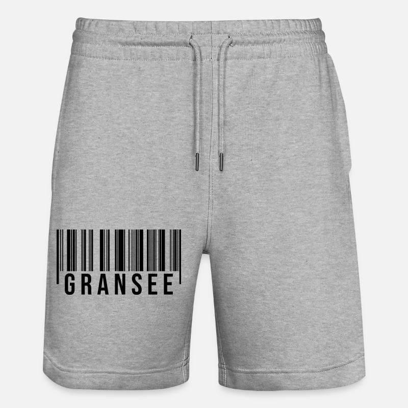 Gransee Strichcode - Stanley/Stella Unisex Bio Joggingshorts Trainer  - Grau meliert