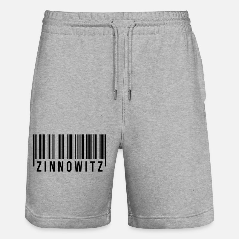 Zinnowitz Strichcode - Stanley/Stella Unisex Bio Joggingshorts Trainer  - Grau meliert