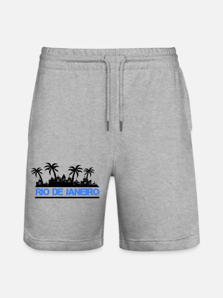 Rio de Janeiro - Stanley/Stella Trainer Unisex Organic Jogging Shorts - heather grey