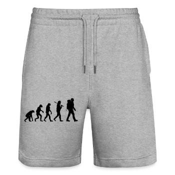 Reise - Stanley/Stella Unisex Bio Joggingshorts Trainer  - Grau meliert - Vorne - Nik (191cm) & Marisol (170cm)