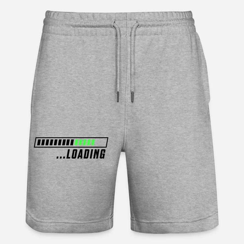 Loading loading bar - Stanley/Stella Trainer Unisex Organic Jogging Shorts - heather grey