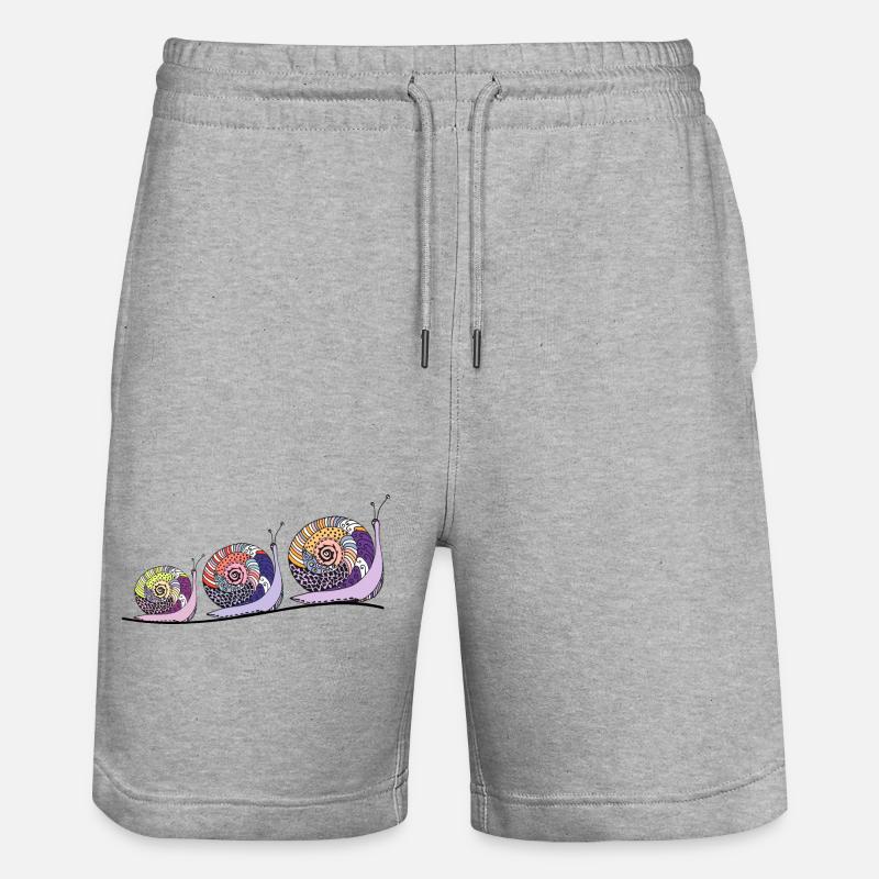 Escargots - Short de jogging bio TRAINER Stanley/Stella unisexe - gris chiné