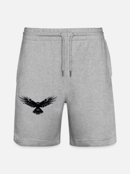 Raven - Stanley/Stella Trainer Unisex Organic Jogging Shorts - heather grey