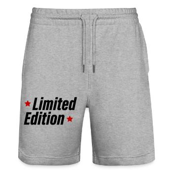 Édition limitée - Short de jogging bio TRAINER Stanley/Stella unisexe - gris chiné - Devant - Nik (191cm) & Marisol (170cm)