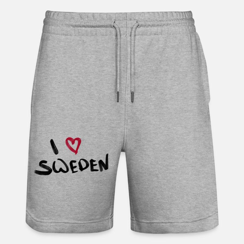 J’adore la Suède - Short de jogging bio TRAINER Stanley/Stella unisexe - gris chiné