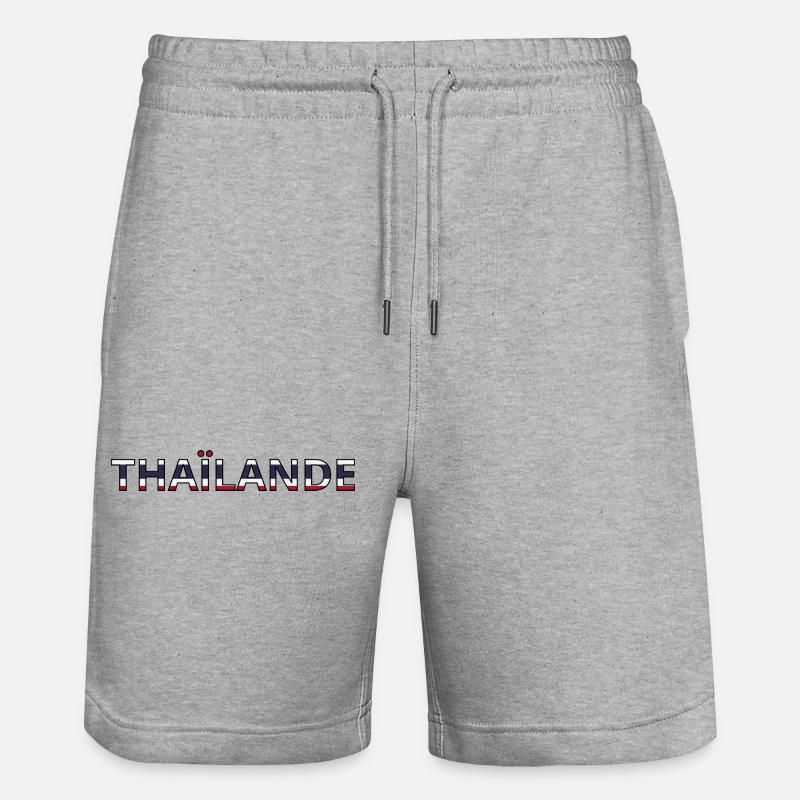 Drapeau Thaïlande - Short de jogging bio TRAINER Stanley/Stella unisexe - gris chiné