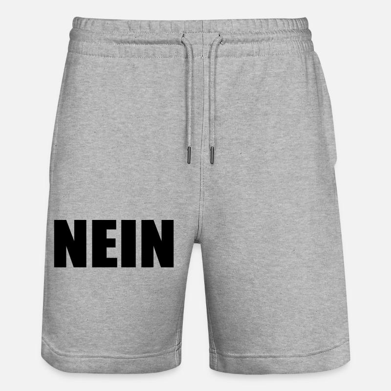 NEIN - Stanley/Stella Unisex Bio Joggingshorts Trainer  - Grau meliert