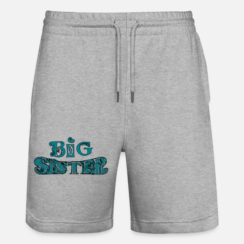 GROßE SCHWESTER - Stanley/Stella Unisex Bio Joggingshorts Trainer  - Grau meliert