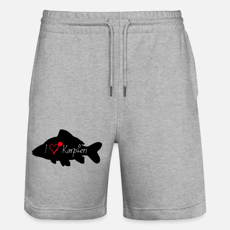 J’adore CARP noir - Short de jogging bio TRAINER Stanley/Stella unisexe - gris chiné