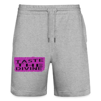 flavor enhancement quote gastronomic delight - Stanley/Stella Unisex Bio Joggingshorts Trainer  - Grau meliert - Vorne - Nik (191cm) & Marisol (170cm)