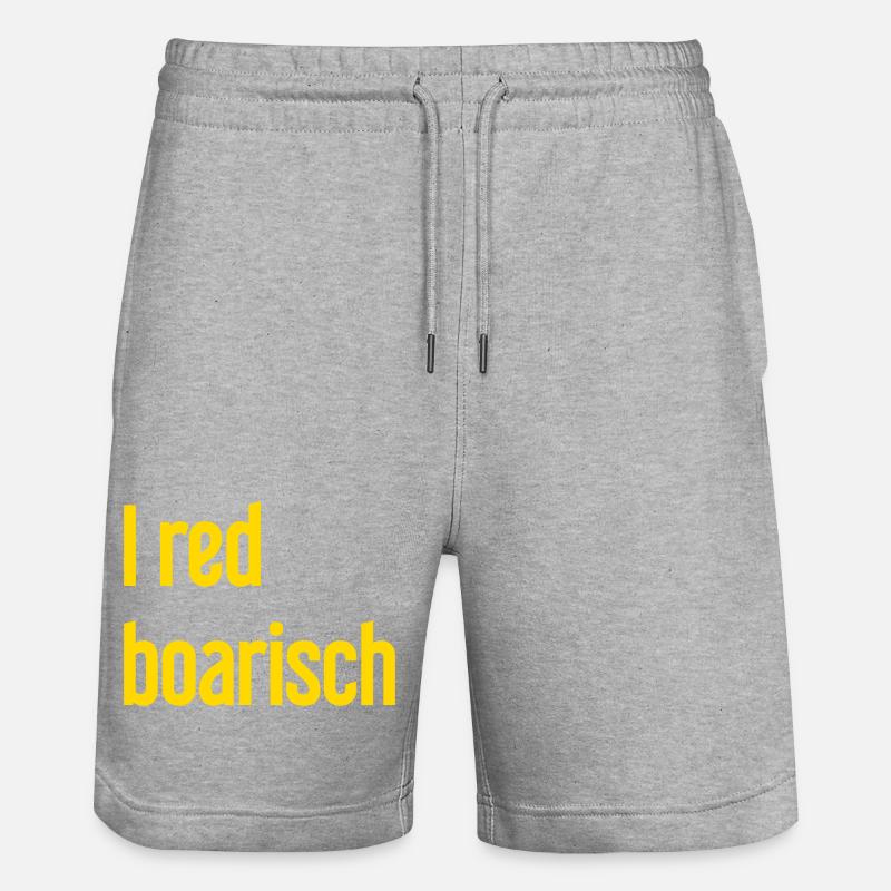 I boarisch rouge - Short de jogging bio TRAINER Stanley/Stella unisexe - gris chiné