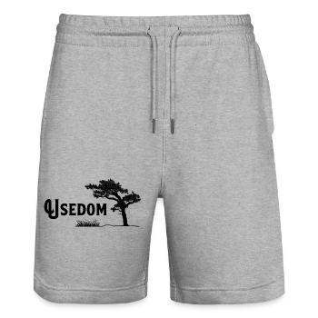 Usedom, pearl of the Baltic Sea - Stanley/Stella Trainer Unisex Organic Jogging Shorts - heather grey - Front - Nik (191cm) & Marisol (170cm)