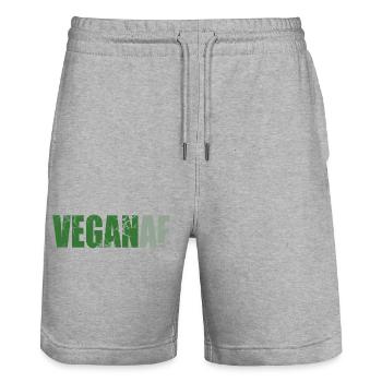 VEGANAF - Short de jogging bio TRAINER Stanley/Stella unisexe - gris chiné - Devant - Nik (191cm) & Marisol (170cm)