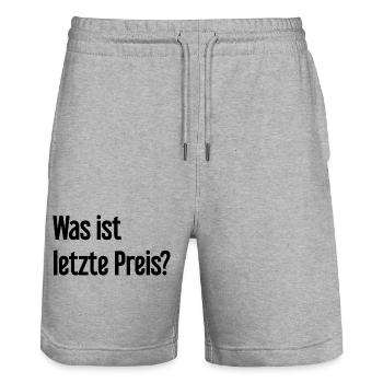 Was ist letzte Preis? - Stanley/Stella Unisex Bio Joggingshorts Trainer  - Grau meliert - Vorne - Nik (191cm) & Marisol (170cm)