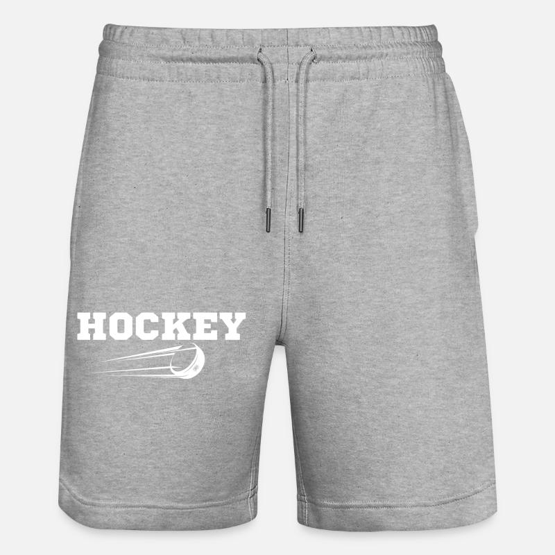 Hockey originelle Geschenkidee - Stanley/Stella Unisex Bio Joggingshorts Trainer  - Grau meliert