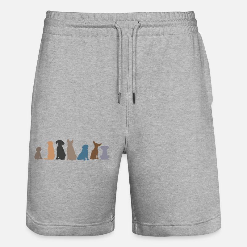 groupe de chiens - Short de jogging bio TRAINER Stanley/Stella unisexe - gris chiné