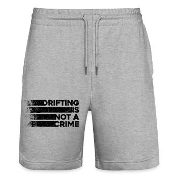 Drifting Is Not A Crime - Car Lover Gift - Stanley/Stella Trainer Unisex Organic Jogging Shorts - heather grey - Front - Nik (191cm) & Marisol (170cm)