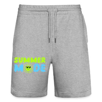 summer mode - Stanley/Stella Unisex Bio Joggingshorts Trainer  - Grau meliert - Vorne - Nik (191cm) & Marisol (170cm)