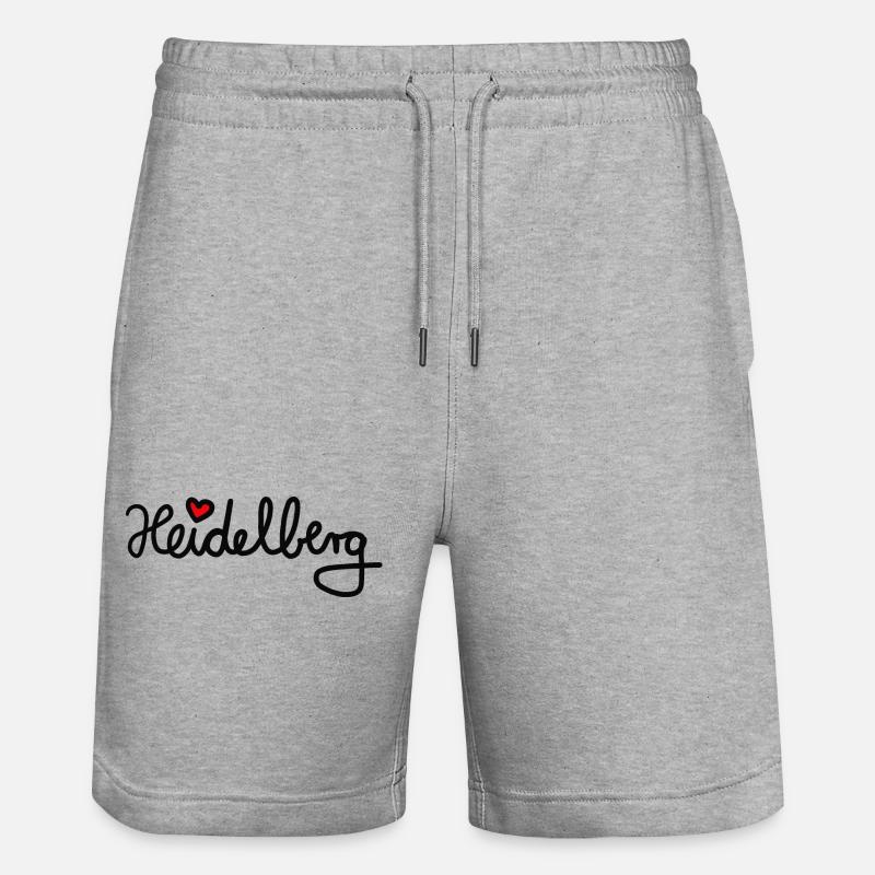 Heidelberg avec du cœur - Short de jogging bio TRAINER Stanley/Stella unisexe - gris chiné