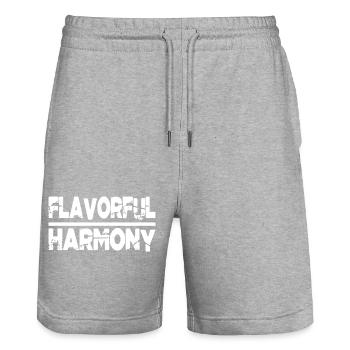 epicurean pleasure community unity bday happy - Stanley/Stella Unisex Bio Joggingshorts Trainer  - Grau meliert - Vorne - Nik (191cm) & Marisol (170cm)