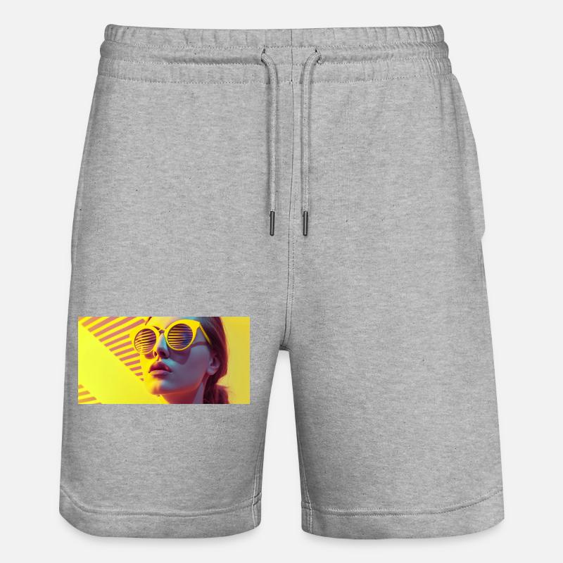 Réflexions d’été - Short de jogging bio TRAINER Stanley/Stella unisexe - gris chiné