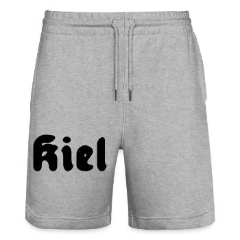 Kiel - Stanley/Stella Unisex Bio Joggingshorts Trainer  - Grau meliert - Vorne - Nik (191cm) & Marisol (170cm)