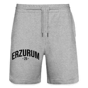 Erzurum 25 Turkey Turkiye Gift Holiday TR Türk - Stanley/Stella Trainer Unisex Organic Jogging Shorts - heather grey - Front - Nik (191cm) & Marisol (170cm)