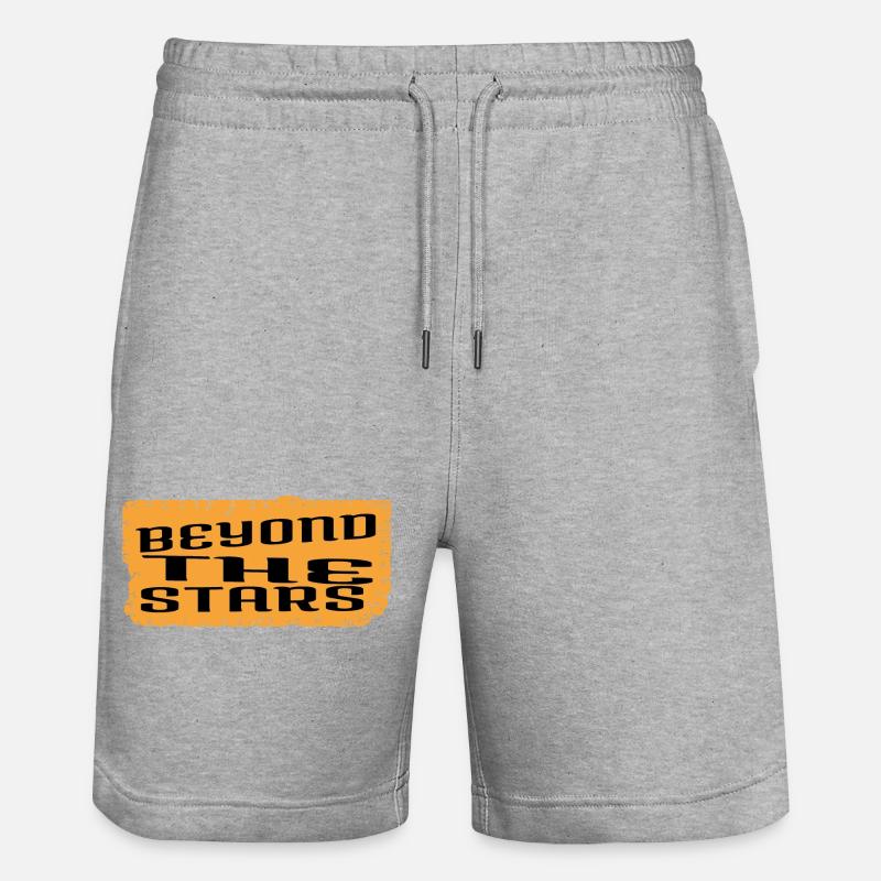 discovering tastes interstellar exploration - Stanley/Stella Trainer Unisex Organic Jogging Shorts - heather grey