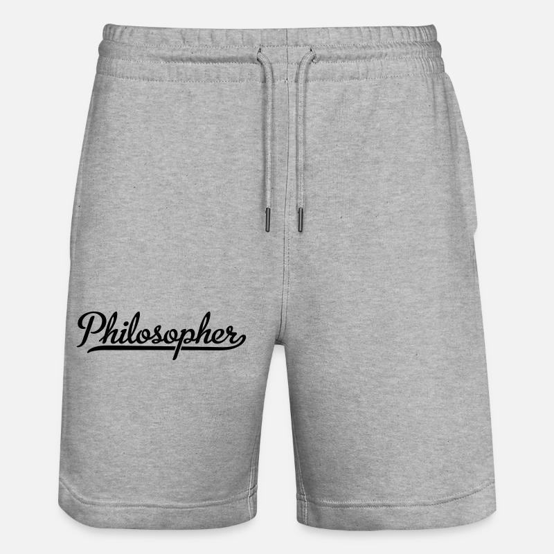 Philosopher - Stanley/Stella Trainer Unisex Organic Jogging Shorts - heather grey