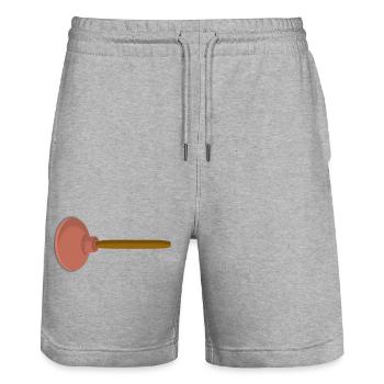 Accessoires de toilette - Short de jogging bio TRAINER Stanley/Stella unisexe - gris chiné - Devant - Nik (191cm) & Marisol (170cm)