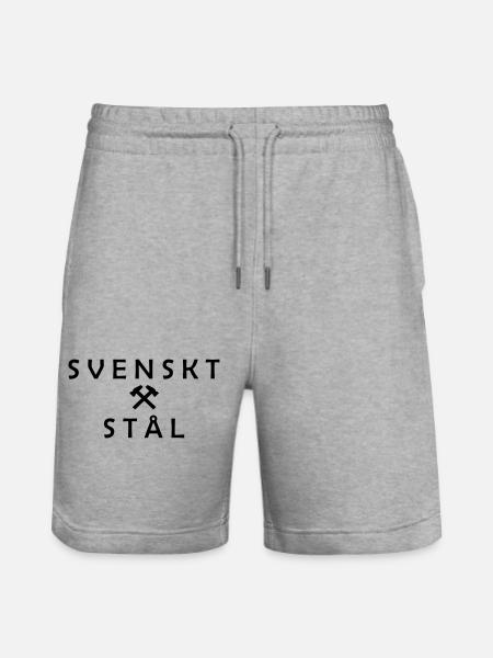 Swedish steel - Stanley/Stella Trainer Unisex Organic Jogging Shorts - heather grey