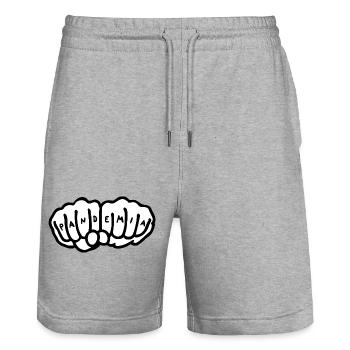Pandemia/ Spain - Stanley/Stella Unisex Bio Joggingshorts Trainer  - Grau meliert - Vorne - Nik (191cm) & Marisol (170cm)