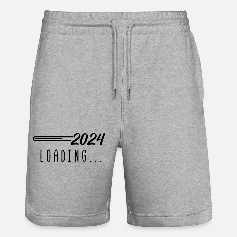 2024 loading - Stanley/Stella Trainer Unisex Organic Jogging Shorts - heather grey