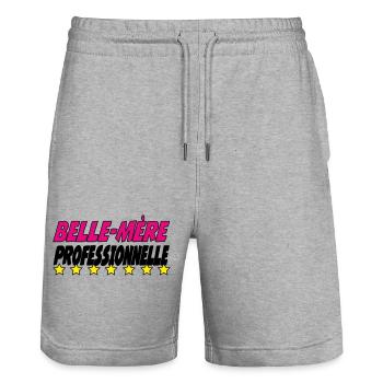 PROFESSIONAL mother-in-law - Stanley/Stella Trainer Unisex Organic Jogging Shorts - heather grey - Front - Nik (191cm) & Marisol (170cm)