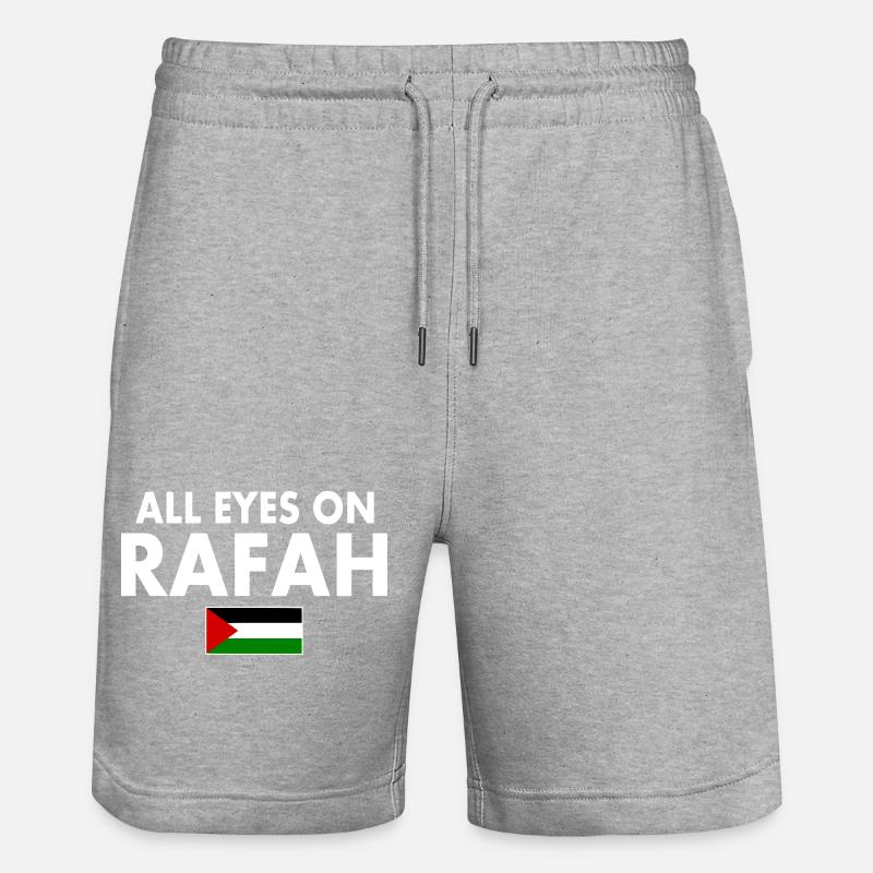 all eyes on rafah - Stanley/Stella Trainer Unisex Organic Jogging Shorts - heather grey