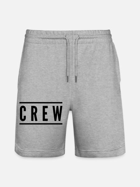 crew - Stanley/Stella Trainer Unisex Organic Jogging Shorts - heather grey
