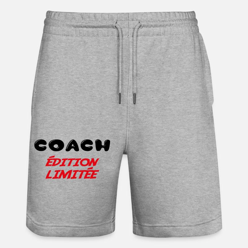 COACH édition limitée - Short de jogging bio TRAINER Stanley/Stella unisexe - gris chiné