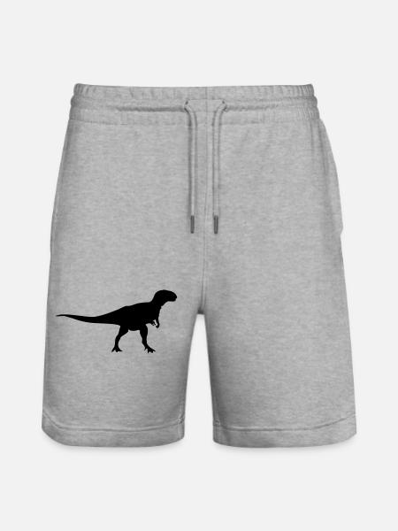 dinosaur - Stanley/Stella Trainer Unisex Organic Jogging Shorts - heather grey