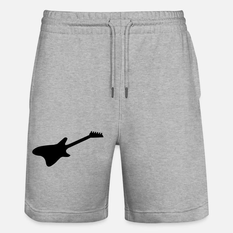 E Guitare 01 - Short de jogging bio TRAINER Stanley/Stella unisexe - gris chiné